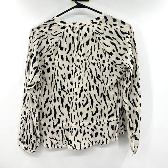 Rails Marti Cheetah Print Peplum Blouse Women's XS - Picture 5 of 5